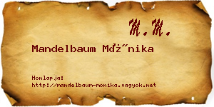 Mandelbaum Mónika névjegykártya